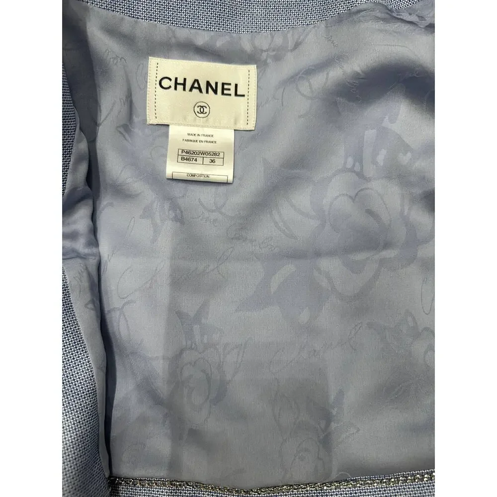 Chanel Blue Dress with Cape – Spring 2013 Collection – Sz. 36